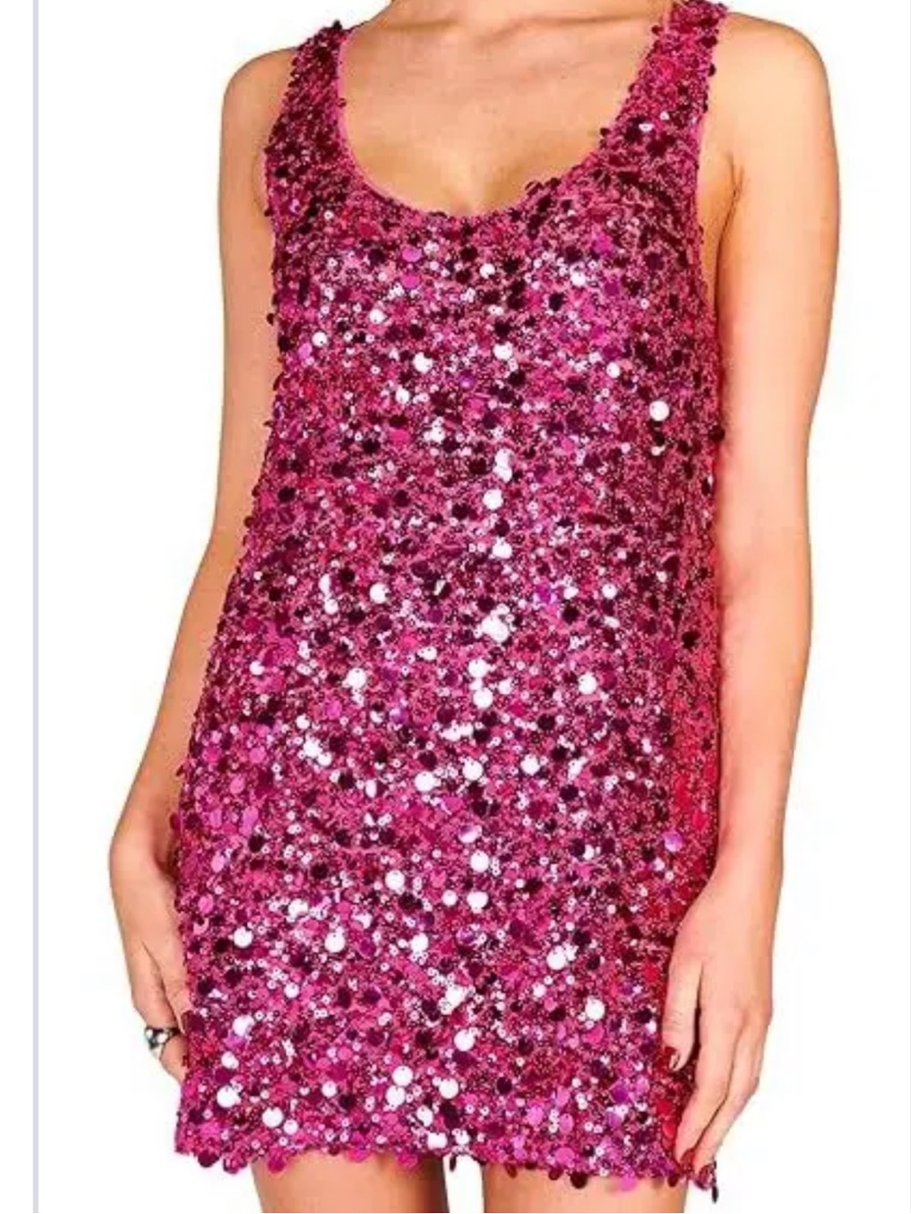 SMYM After Hours Sequin Dress- Magenta - Picture 6 of 6